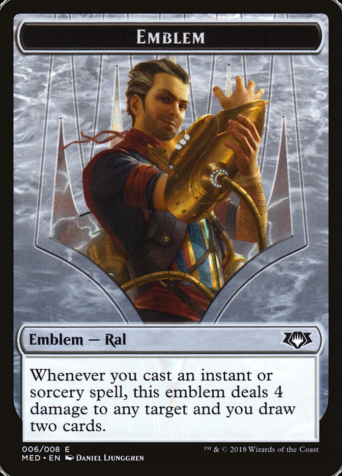 Emblem - Ral, Izzet Viceroy [Mythic Edition Tokens] | Webway Games