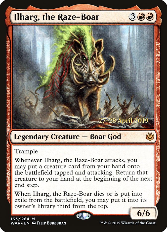 Ilharg, the Raze-Boar  [War of the Spark Prerelease Promos] | Webway Games