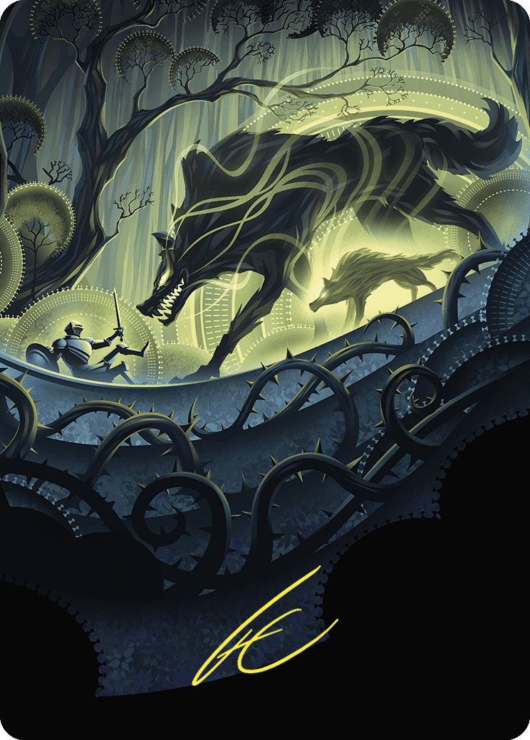 Unnatural Growth Art Card (Gold-Stamped Signature) [Wilds of Eldraine Art Series] | Webway Games