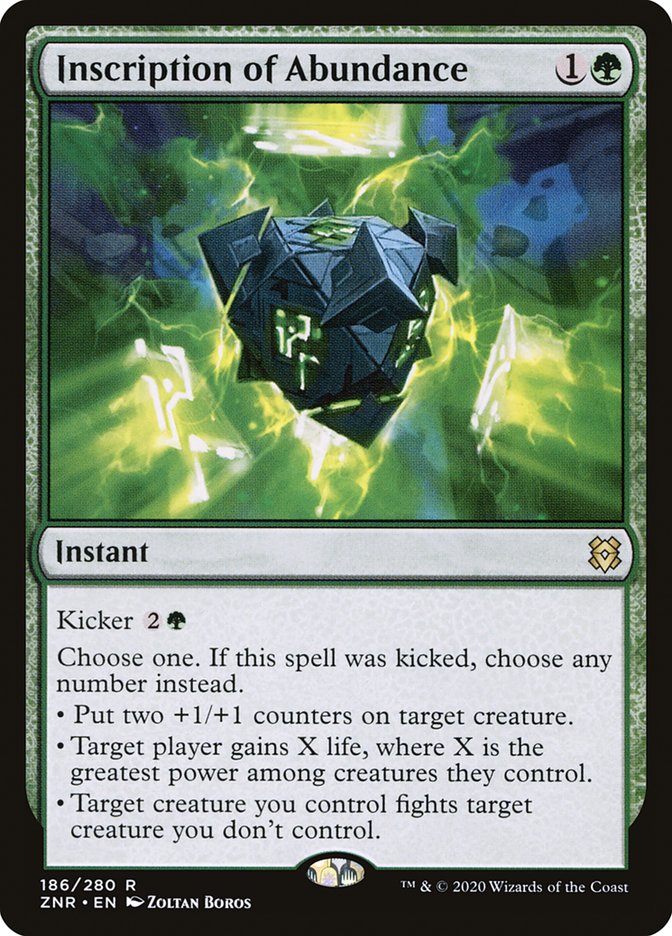Inscription of Abundance [Zendikar Rising] | Webway Games