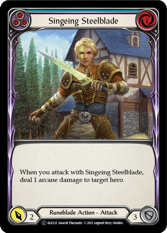 Singeing Steelblade (Blue) [U-ELE232] Unlimited Normal | Webway Games