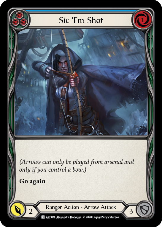 Sic 'Em Shot (Blue) [ARC074] Unlimited Rainbow Foil | Webway Games