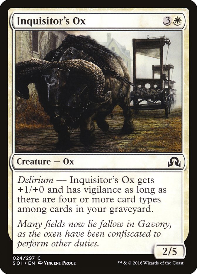 Inquisitor's Ox [Shadows over Innistrad] | Webway Games