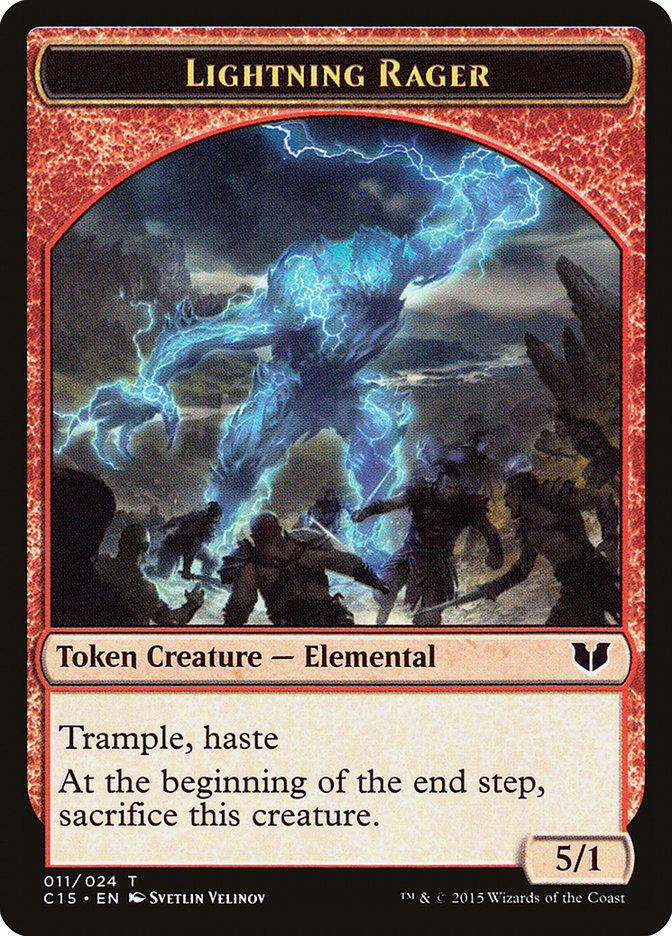 Lightning Rager // Lightning Rager Double-Sided Token [Commander 2015 Tokens] | Webway Games