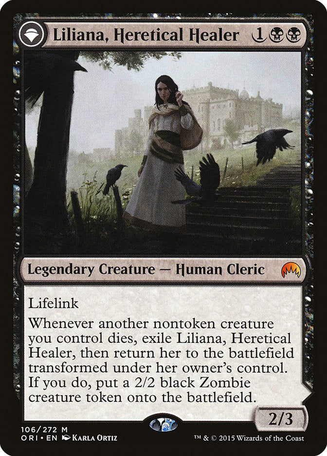 Liliana, Heretical Healer // Liliana, Defiant Necromancer [Magic Origins] | Webway Games