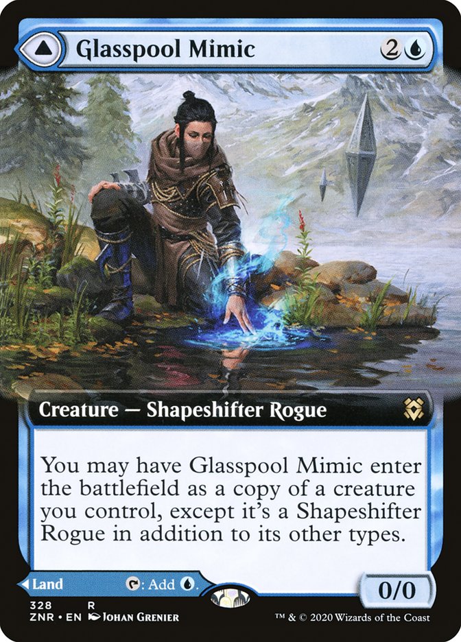Glasspool Mimic // Glasspool Shore (Extended Art) [Zendikar Rising] | Webway Games