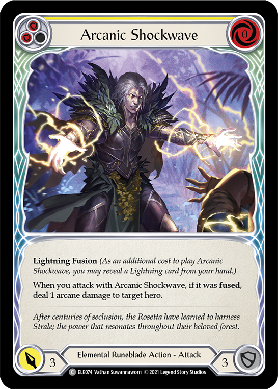 Arcanic Shockwave (Yellow) [ELE074] (Tales of Aria)  1st Edition Rainbow Foil | Webway Games