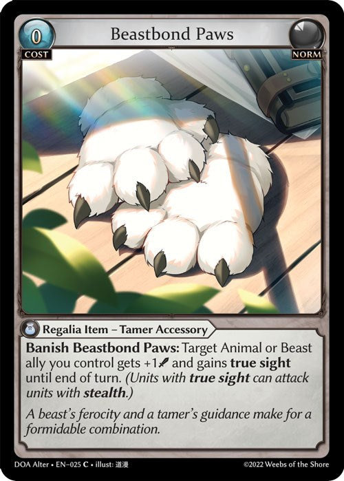 Beastbond Paws (025) [Dawn of Ashes: Alter Edition] | Webway Games