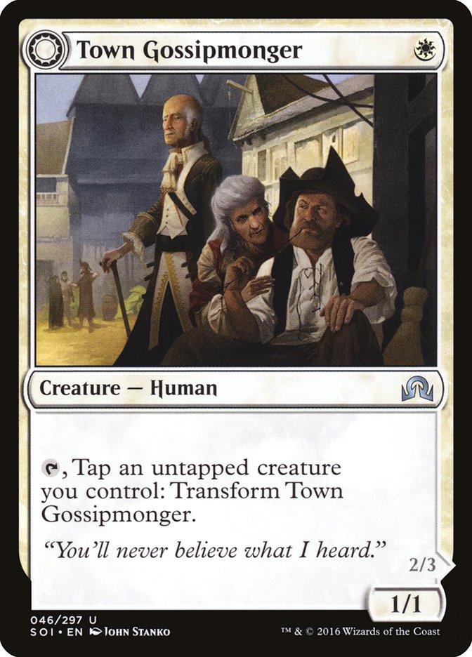 Town Gossipmonger // Incited Rabble [Shadows over Innistrad] | Webway Games