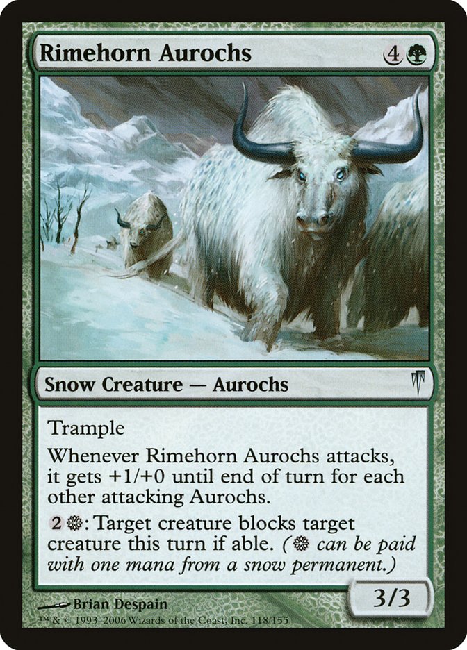 Rimehorn Aurochs [Coldsnap] | Webway Games