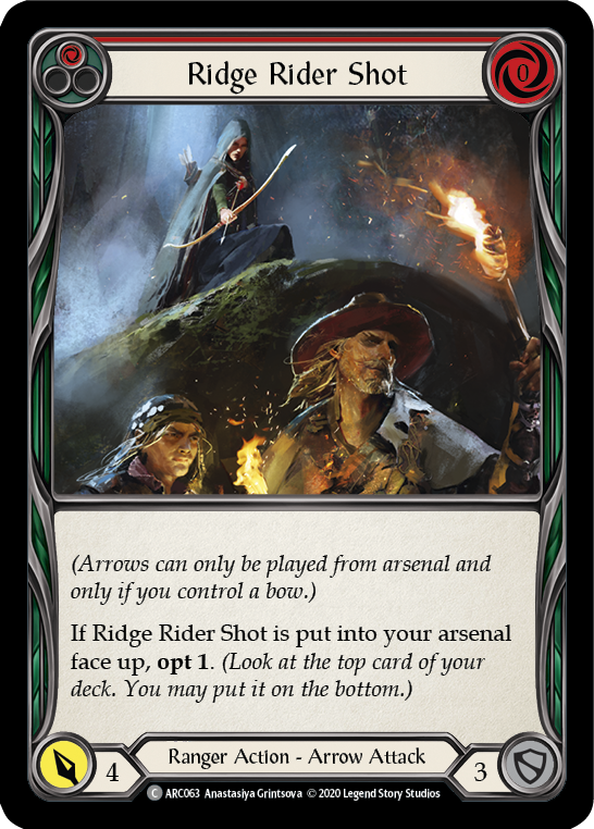 Ridge Rider Shot (Red) [ARC063] Unlimited Rainbow Foil | Webway Games
