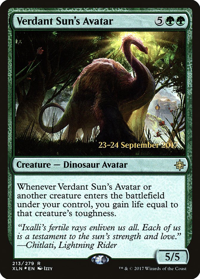 Verdant Sun's Avatar  (Prerelease) [Ixalan Prerelease Promos] | Webway Games