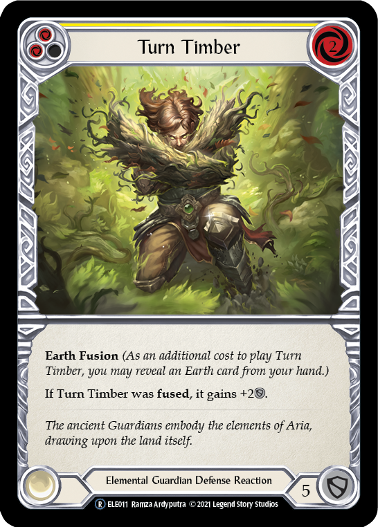 Turn Timber (Yellow) [U-ELE011] Unlimited Rainbow Foil | Webway Games