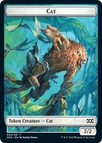 Cat // Myr (024) Double-sided Token [Double Masters Tokens] | Webway Games