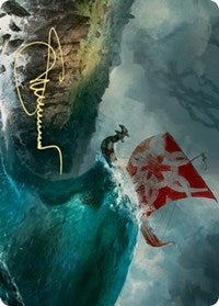 Run Ashore Art Card (Gold-Stamped Signature) [Kaldheim: Art Series] | Webway Games