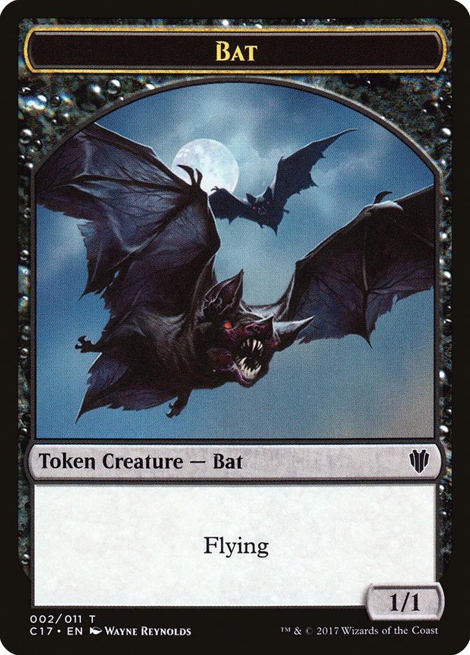 Bat // Vampire Double-sided Token [Commander 2017 Tokens] | Webway Games
