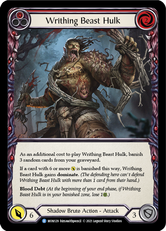Writhing Beast Hulk (Red) [MON129] 1st Edition Normal | Webway Games