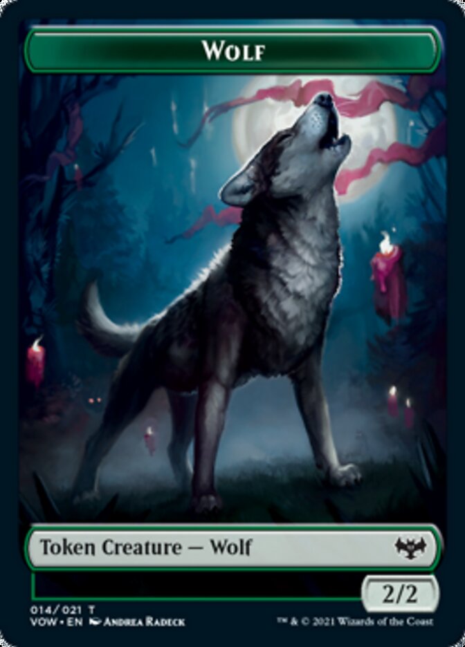 Blood // Wolf (014) Double-sided Token [Innistrad: Crimson Vow Tokens] | Webway Games