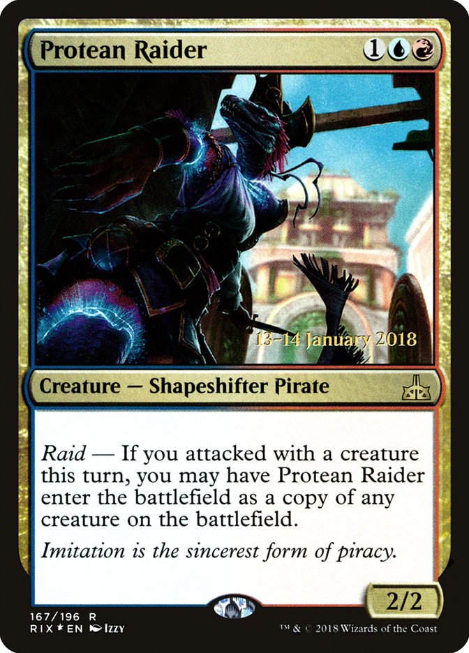 Protean Raider (Prerelease) [Rivals of Ixalan Prerelease Promos] | Webway Games