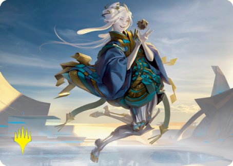 Moonfolk Puzzlemaker Art Card (Gold-Stamped Signature) [Kamigawa: Neon Dynasty Art Series] | Webway Games