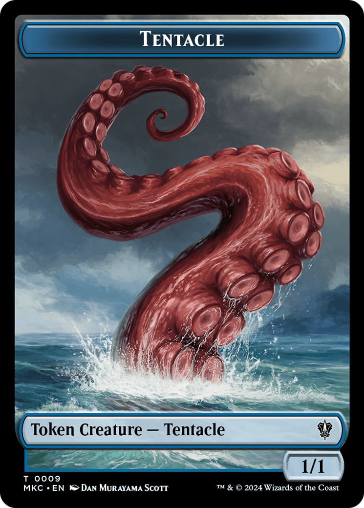 Tentacle // Koma's Coil Double-Sided Token [Murders at Karlov Manor Commander Tokens] | Webway Games