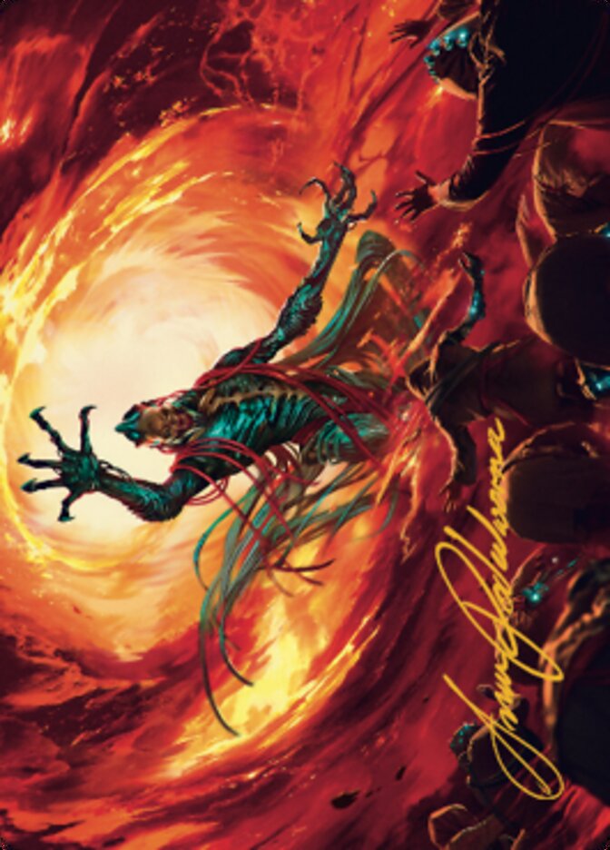 Gix, Yawgmoth Praetor Art Card (Gold-Stamped Signature) [The Brothers' War Art Series] | Webway Games