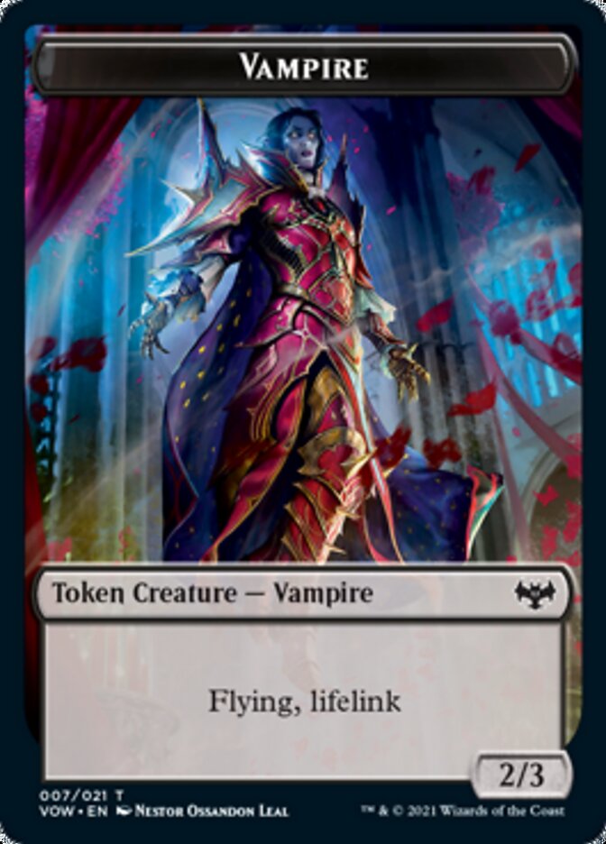 Human (001) // Vampire (007) Double-sided Token [Innistrad: Crimson Vow Tokens] | Webway Games