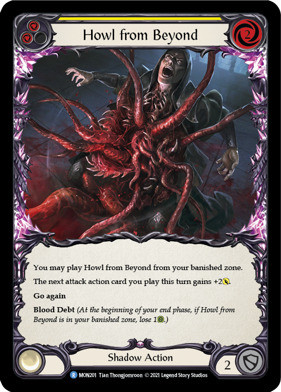 Howl from Beyond (Yellow) (Rainbow Foil) [MON201-RF] 1st Edition Rainbow Foil | Webway Games