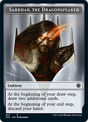 Sarkhan, the Dragonspeaker // Sarkhan, the Dragonspeaker Double-Sided Token [Starter Commander Decks] | Webway Games