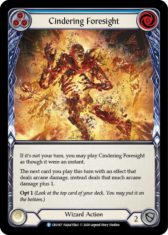 Cindering Foresight (Blue) [CRU167] 1st Edition Normal | Webway Games