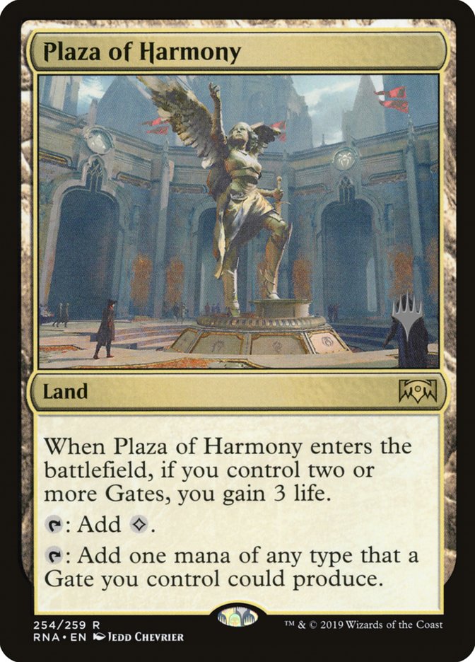 Plaza of Harmony (Promo Pack) [Ravnica Allegiance Promos] | Webway Games