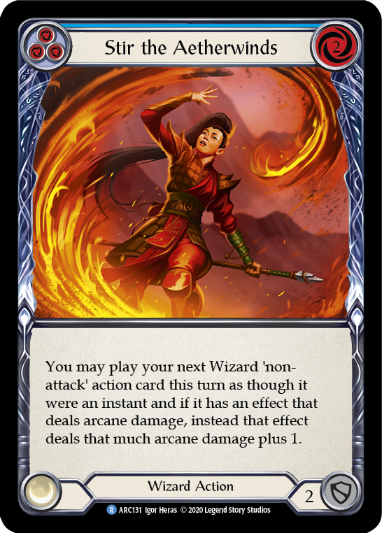 Stir the Aetherwinds (Blue) [ARC131] Unlimited Rainbow Foil | Webway Games