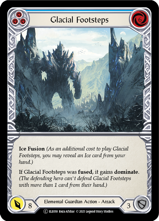 Glacial Footsteps (Blue) [U-ELE018] Unlimited Rainbow Foil | Webway Games