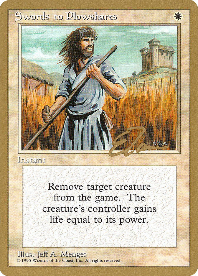 Swords to Plowshares (Eric Tam) [Pro Tour Collector Set] | Webway Games