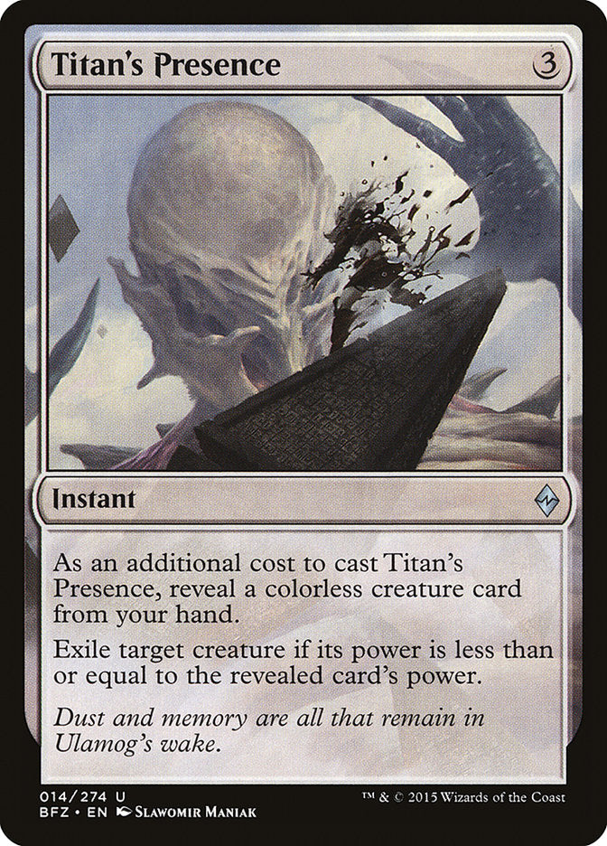 Titan's Presence [Battle for Zendikar] | Webway Games