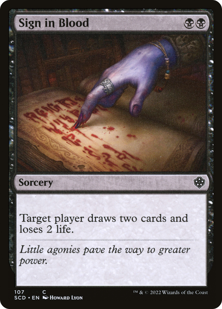 Sign in Blood [Starter Commander Decks] | Webway Games