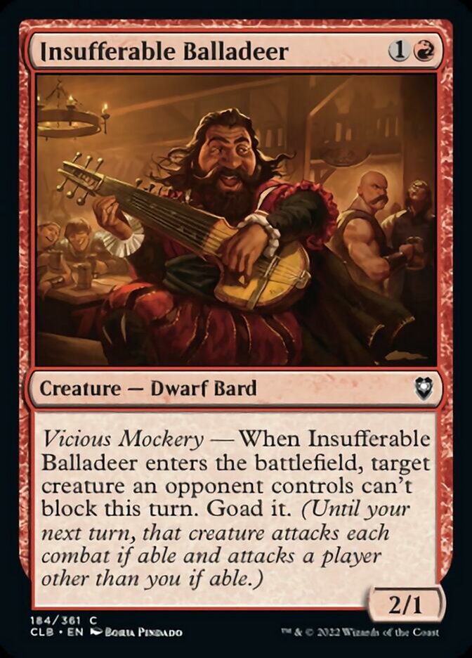 Insufferable Balladeer [Commander Legends: Battle for Baldur's Gate] | Webway Games