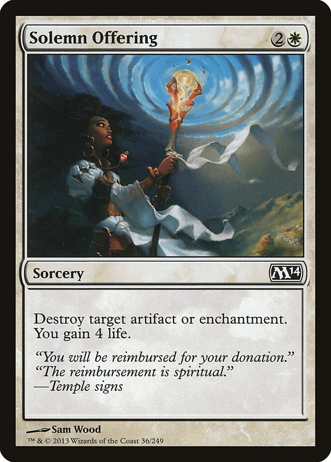 Solemn Offering [Magic 2014] | Webway Games