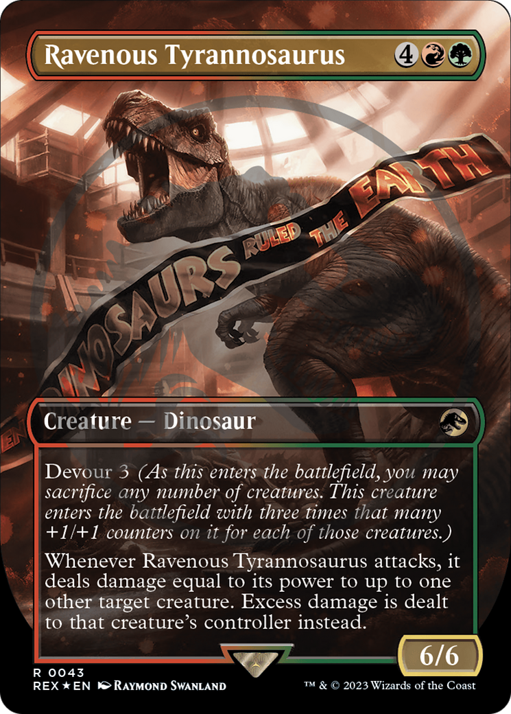 Ravenous Tyrannosaurus Emblem (Borderless) [Jurassic World Collection Tokens] | Webway Games