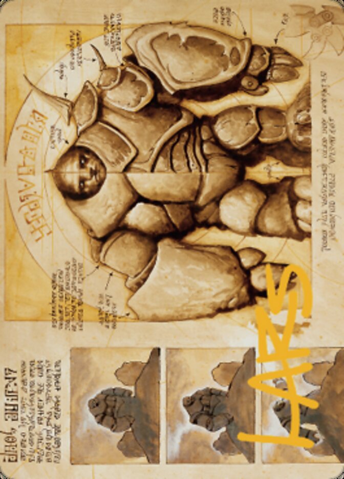 Precursor Golem Art Card (Gold-Stamped Signature) [The Brothers' War Art Series] | Webway Games