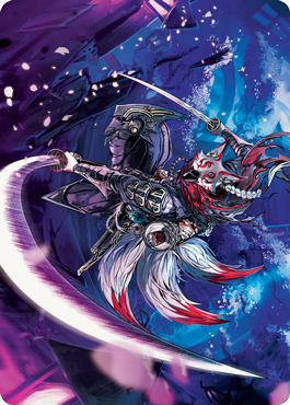Blade-Blizzard Kitsune Art Card [Kamigawa: Neon Dynasty Art Series] | Webway Games