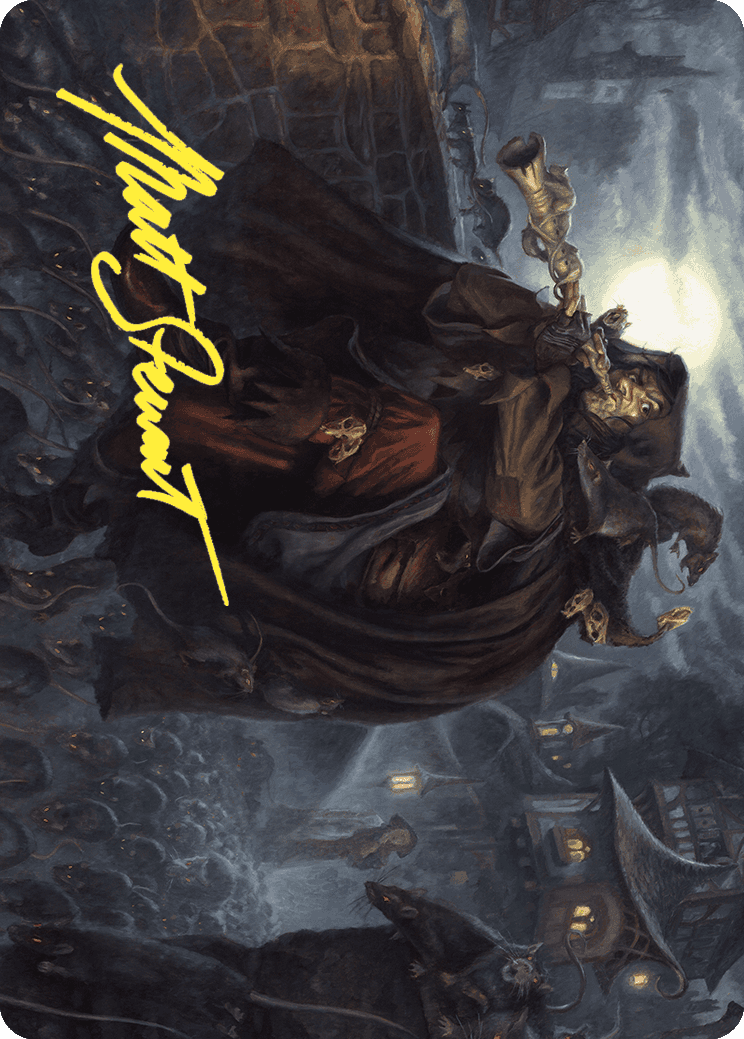 Totentanz, Swarm Piper Art Card (Gold-Stamped Signature) [Wilds of Eldraine Art Series] | Webway Games