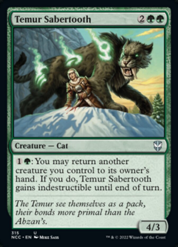 Temur Sabertooth [Streets of New Capenna Commander] | Webway Games