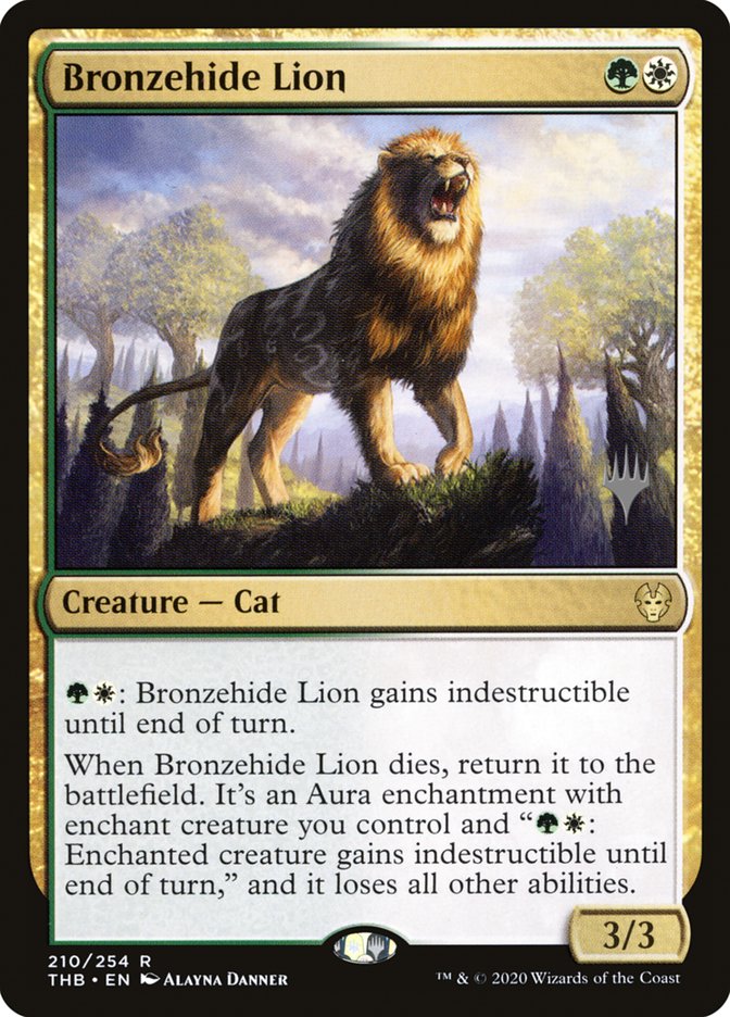 Bronzehide Lion (Promo Pack) [Theros Beyond Death Promos] | Webway Games