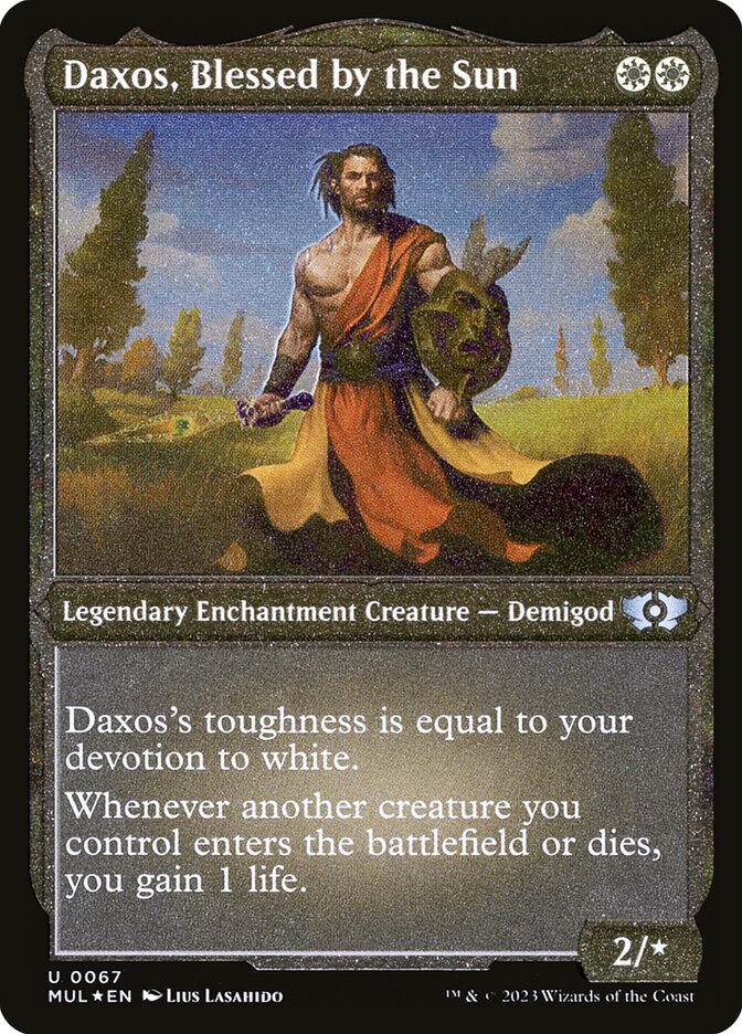 Daxos, Blessed by the Sun (Foil Etched) [Multiverse Legends] | Webway Games