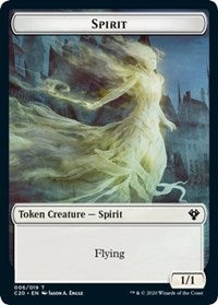 Spirit // Treasure Double-sided Token [Commander 2020 Tokens] | Webway Games