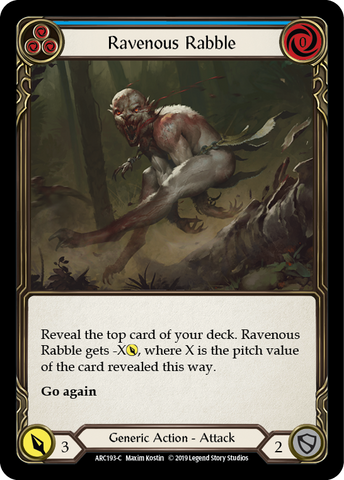 Ravenous Rabble (Blue) [ARC193-C] 1st Edition Rainbow Foil