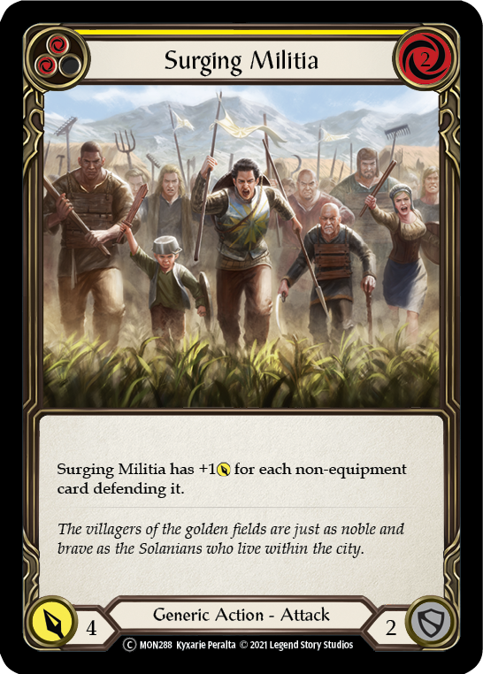 Surging Militia (Yellow) [U-MON288] Unlimited Normal | Webway Games
