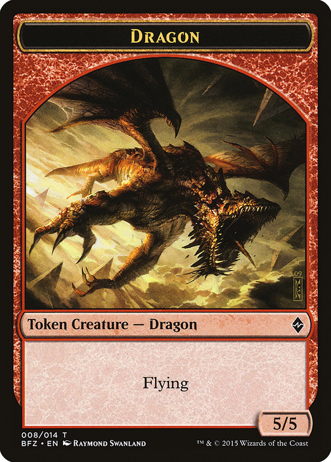 Dragon [Battle for Zendikar Tokens] | Webway Games