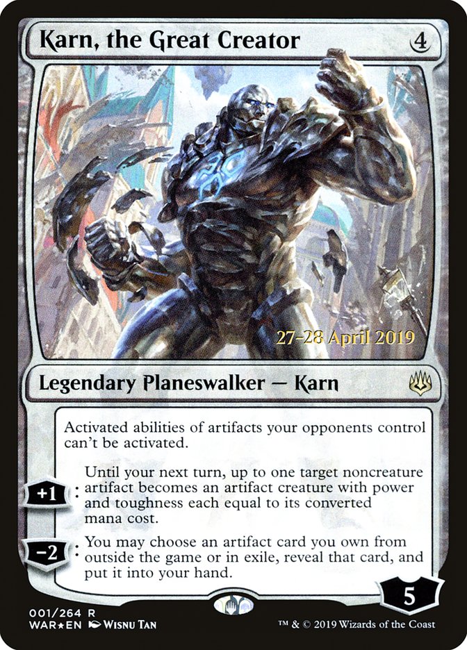 Karn, the Great Creator  [War of the Spark Prerelease Promos] | Webway Games